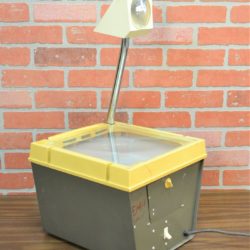 vintage yellow over head projector ny prop rentals NYC prop house