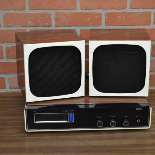 RCA large desktop stereo with retro speakers prop nyc prop house
