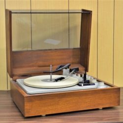 vintage record player wooden nyc prop house