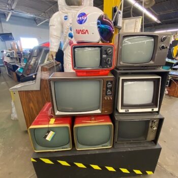 vintage tv stack prop rental new york