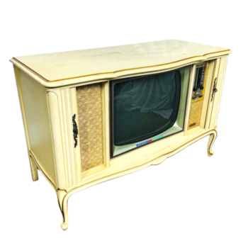 neoclassic french country vintage tv console