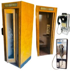 vintage phone booth prop rental 50s wood